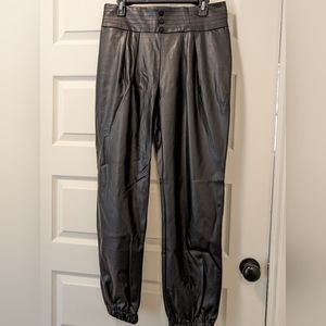 Large Gabriel union of NY&CO line pleather high waste joggers